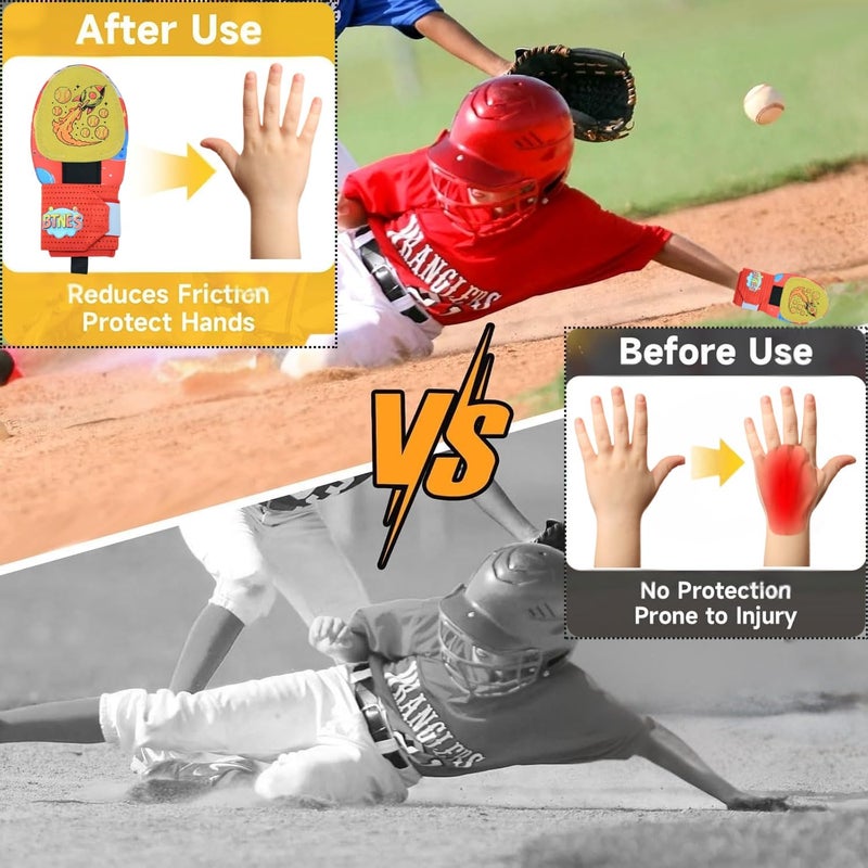 BTNES Baseball Sliding Mitt - Youth and Adult Sizes - Baseball and Softball – Hand Protection for Runners – Ambidextrous Design, Comfortable & Secure Fit for Kids, - Image 3